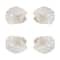 Hello Honey® 8" White Reactive Crackle Glaze Stoneware Shell Plates, 4ct.